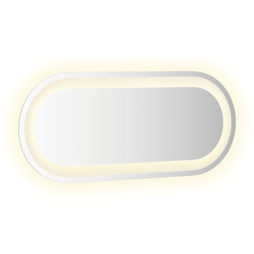 vidaXL Lustro łazienkowe z LED, 60x25 cm, owalne
