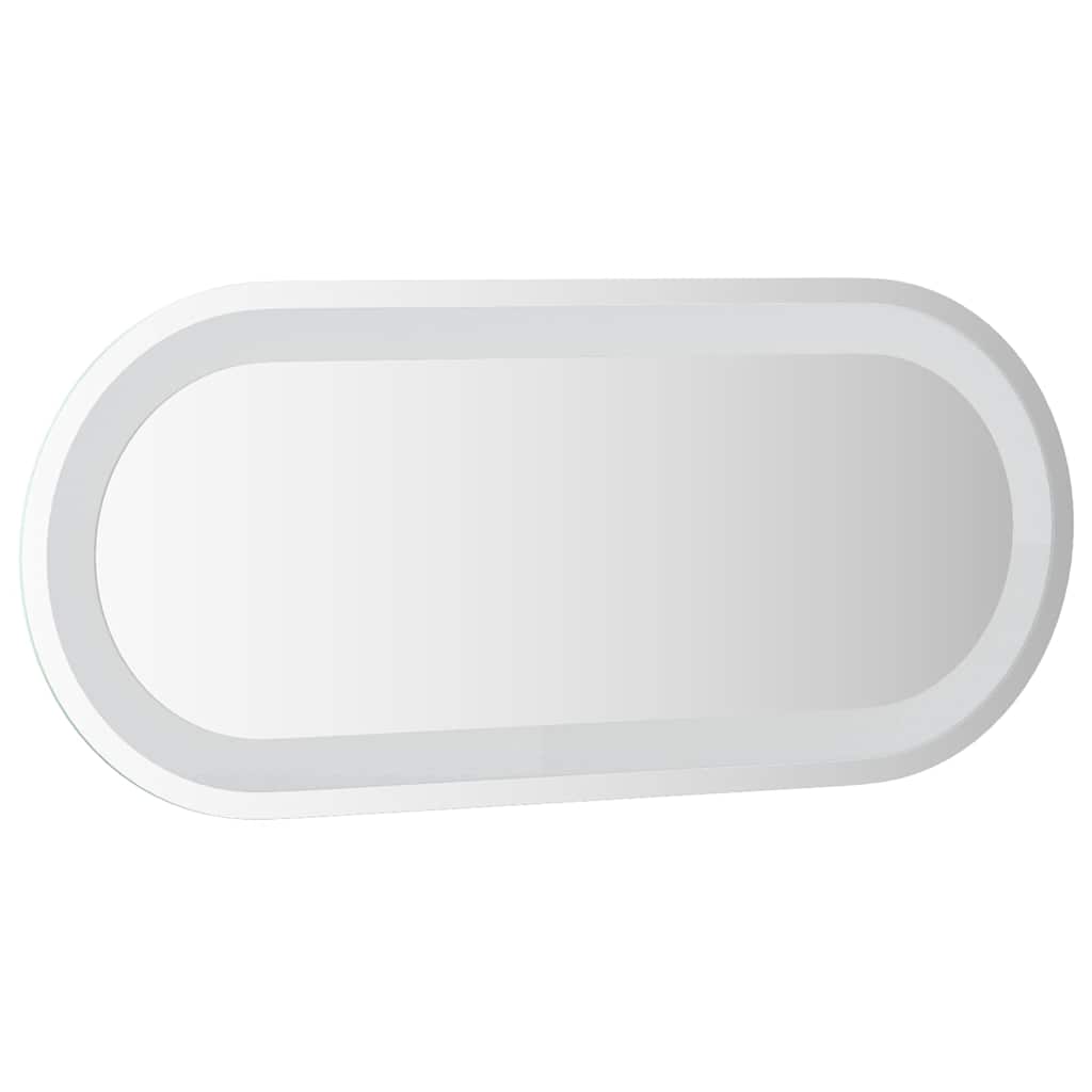 vidaXL Lustro łazienkowe z LED, 70x30 cm, owalne