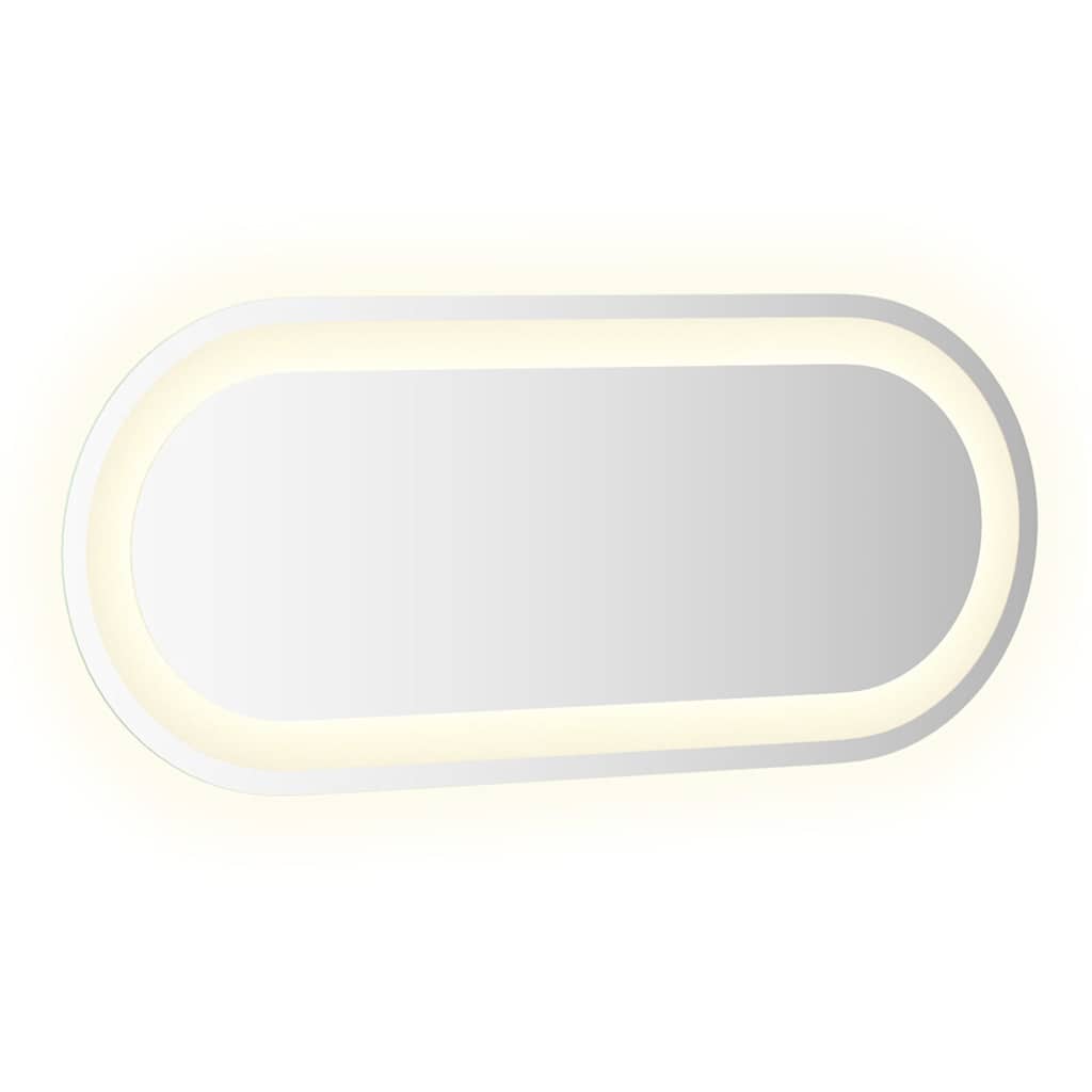 vidaXL Lustro łazienkowe z LED, 70x30 cm, owalne