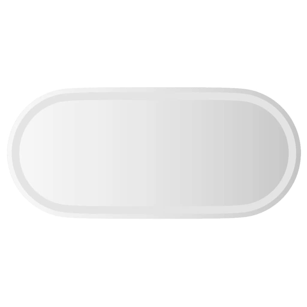 vidaXL Lustro łazienkowe z LED, 80x35 cm, owalne