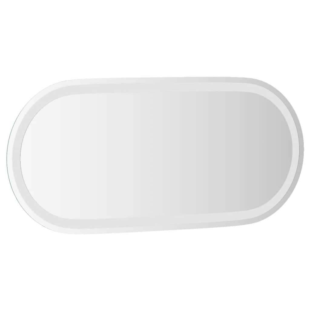 vidaXL Lustro łazienkowe z LED, 80x35 cm, owalne