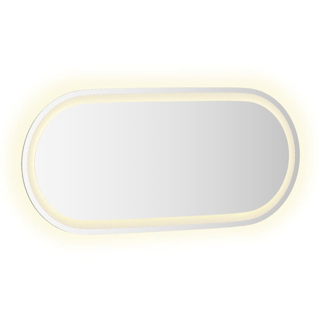 vidaXL Lustro łazienkowe z LED, 80x35 cm, owalne