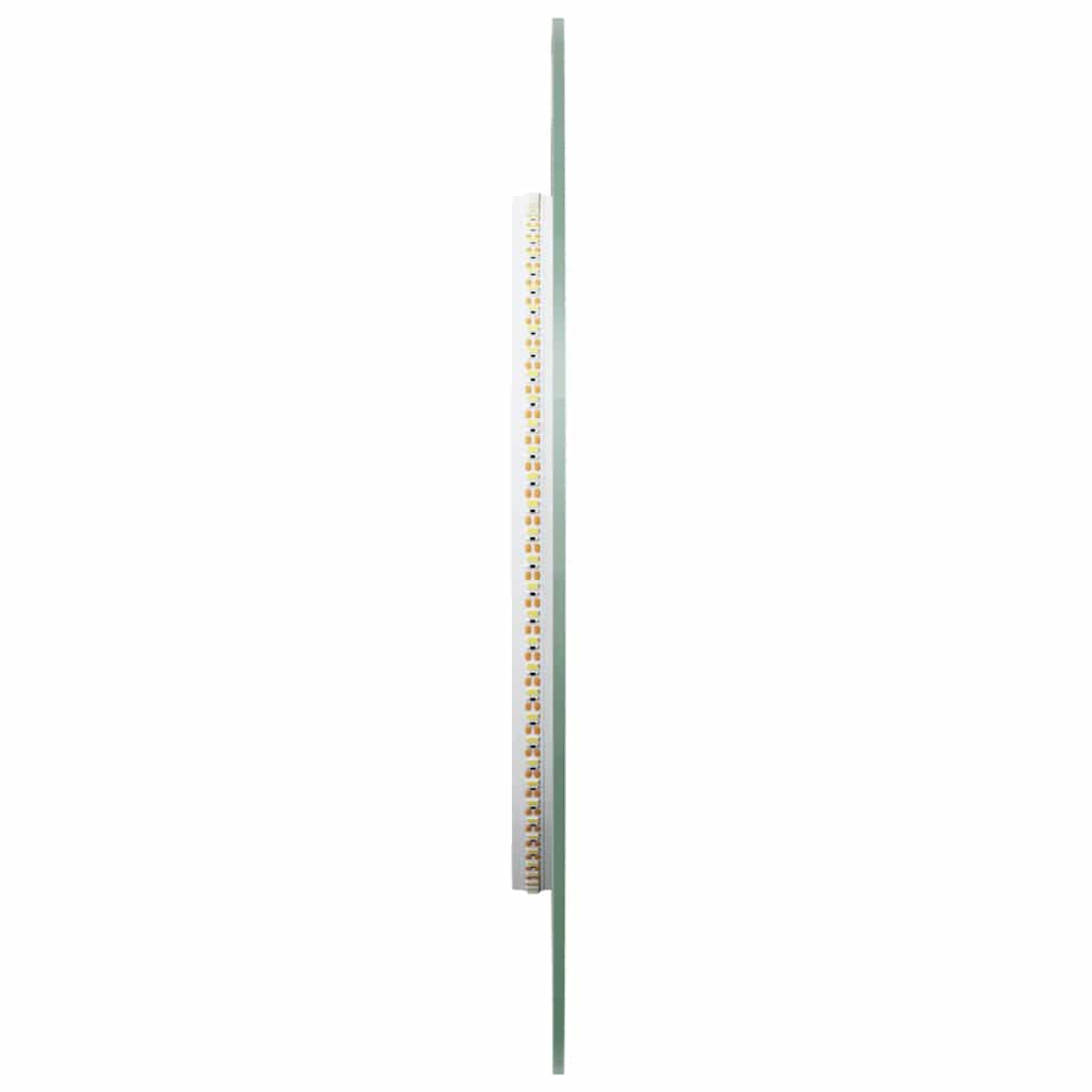 vidaXL Lustro łazienkowe z LED, 80x35 cm, owalne