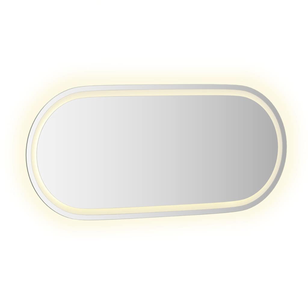 vidaXL Lustro łazienkowe z LED, 100x45 cm, owalne