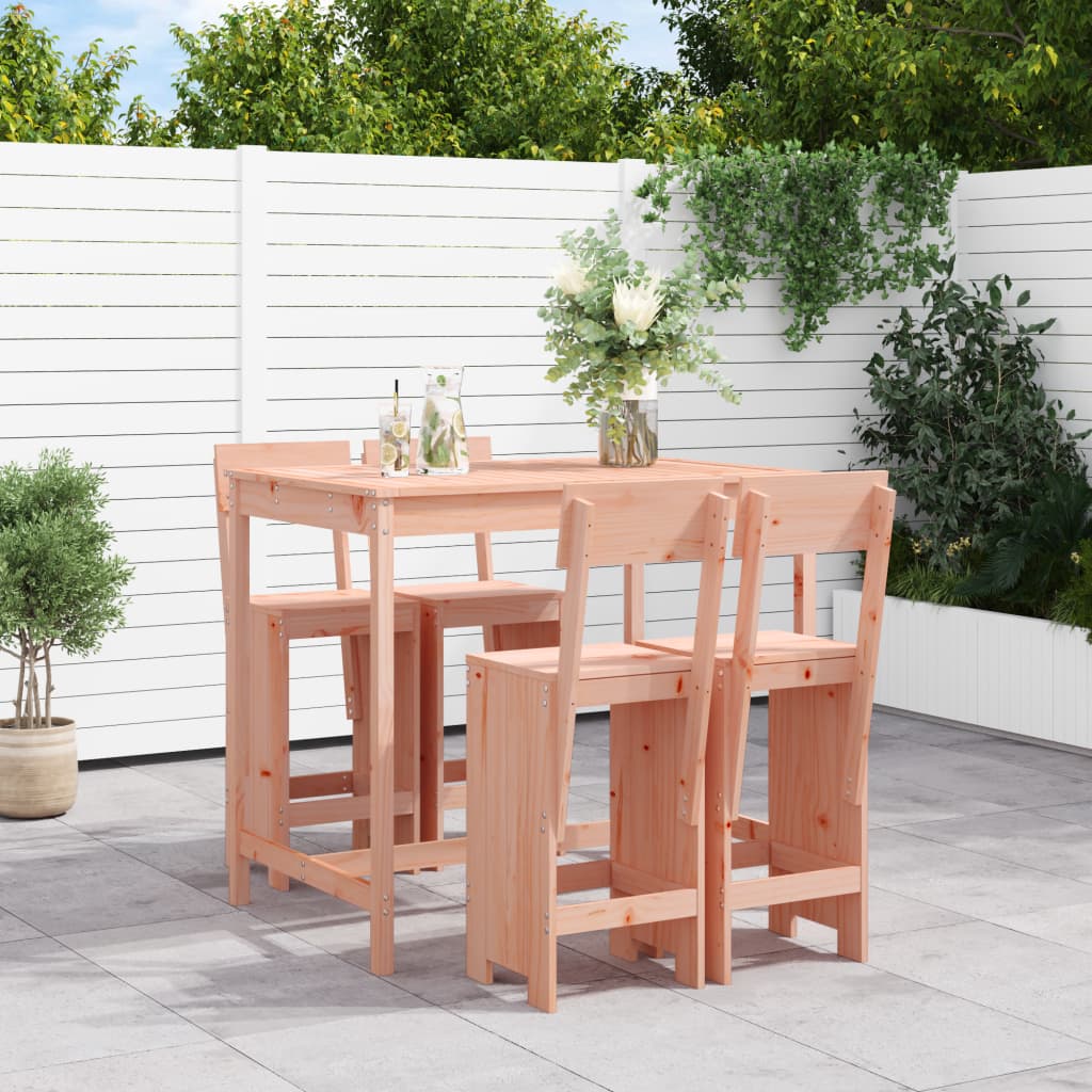 vidaXL 5-cz. zestaw mebli barowych do ogrodu, lite drewno daglezjowe