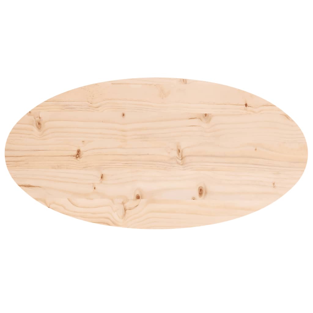 vidaXL Blat stołu 70x35x2,5 cm Drewno lite sosnowe owalne