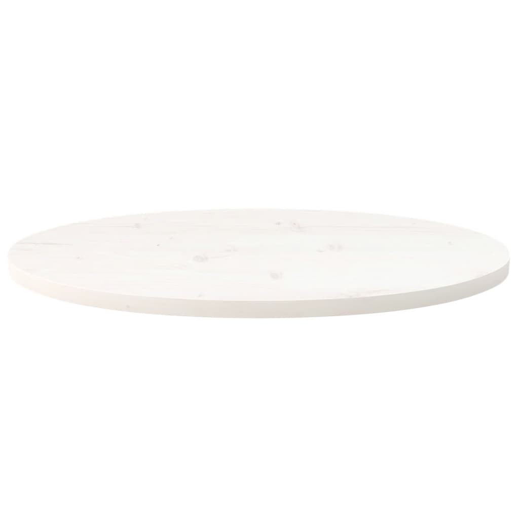 vidaXL Blat stołu, biały, 70x35x2,5 cm, lite drewno sosnowe, owalny