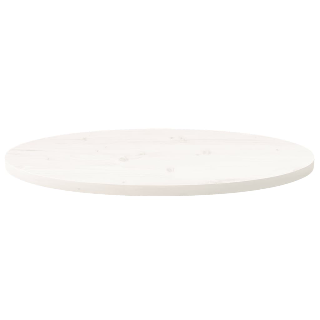 vidaXL Blat stołu, biały, 80x40x2,5 cm, lite drewno sosnowe, owalny