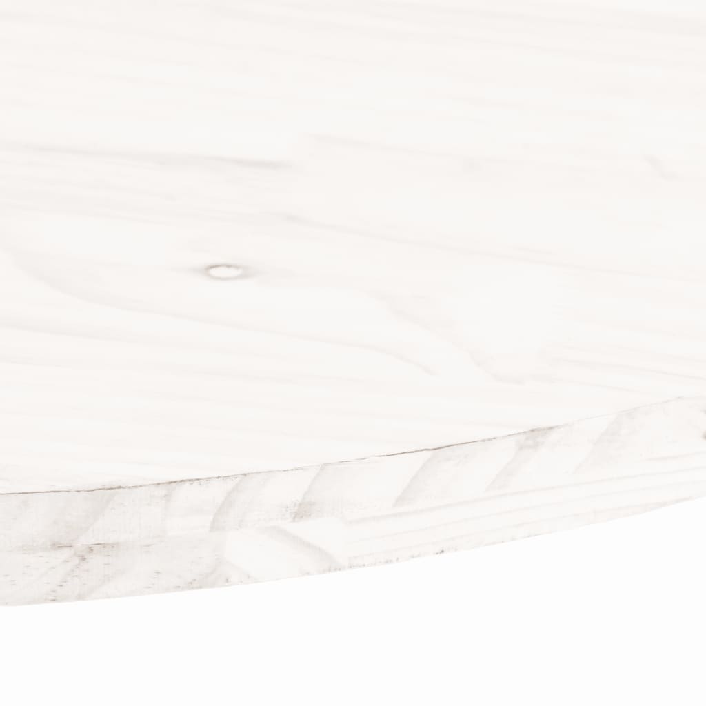 vidaXL Blat stołu, biały, 90x45x2,5 cm, lite drewno sosnowe, owalny