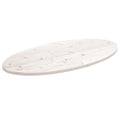 vidaXL Blat stołu, biały, 110x55x2,5 cm, lite drewno sosnowe, owalny