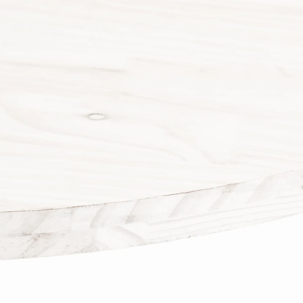 vidaXL Blat stołu, biały, 110x55x2,5 cm, lite drewno sosnowe, owalny