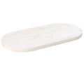 vidaXL Blat stołu, biały, 60x30x2,5 cm, lite drewno sosnowe, owalny