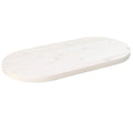 vidaXL Blat stołu, biały, 70x35x2,5 cm, lite drewno sosnowe, owalny