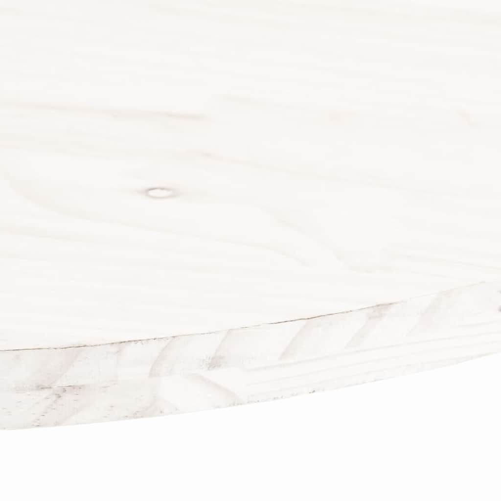 vidaXL Blat stołu, biały, 70x35x2,5 cm, lite drewno sosnowe, owalny