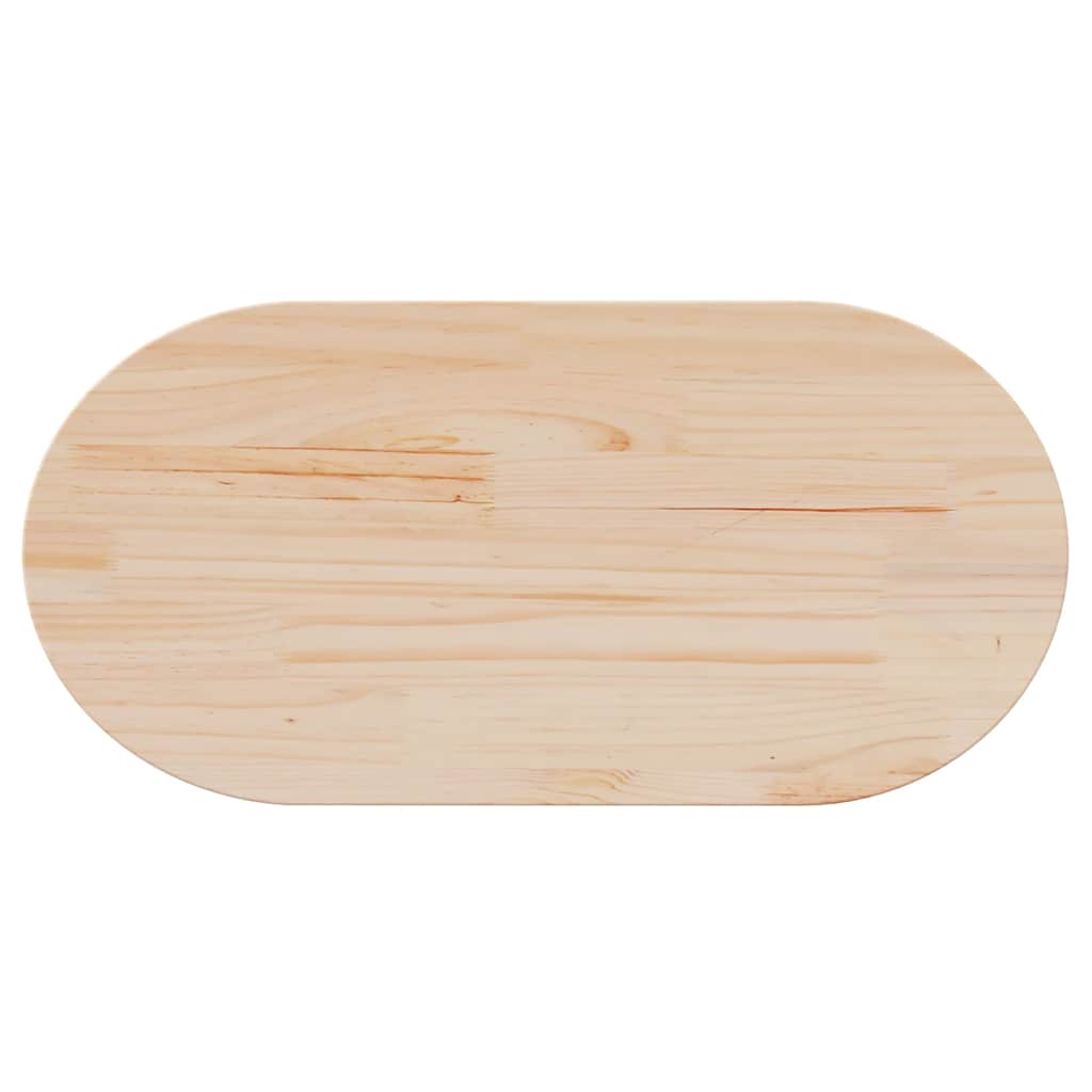 vidaXL Blat stołu 80x40x2,5 cm Drewno lite sosnowe owalne