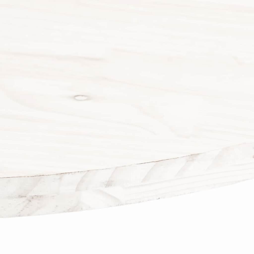 vidaXL Blat stołu, biały, 80x40x2,5 cm, lite drewno sosnowe, owalny
