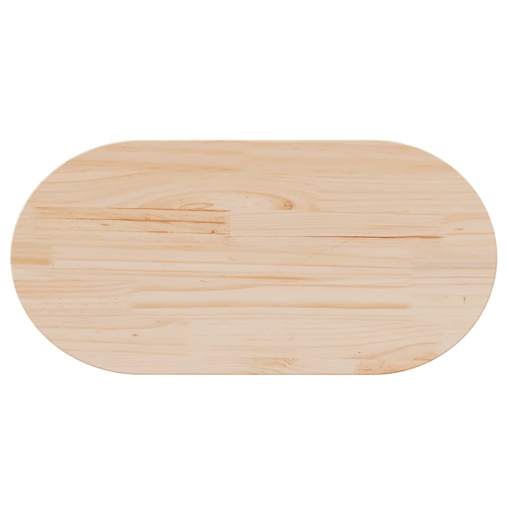 vidaXL Blat stołu 90x45x2,5 cm Drewno lite sosnowe owalne