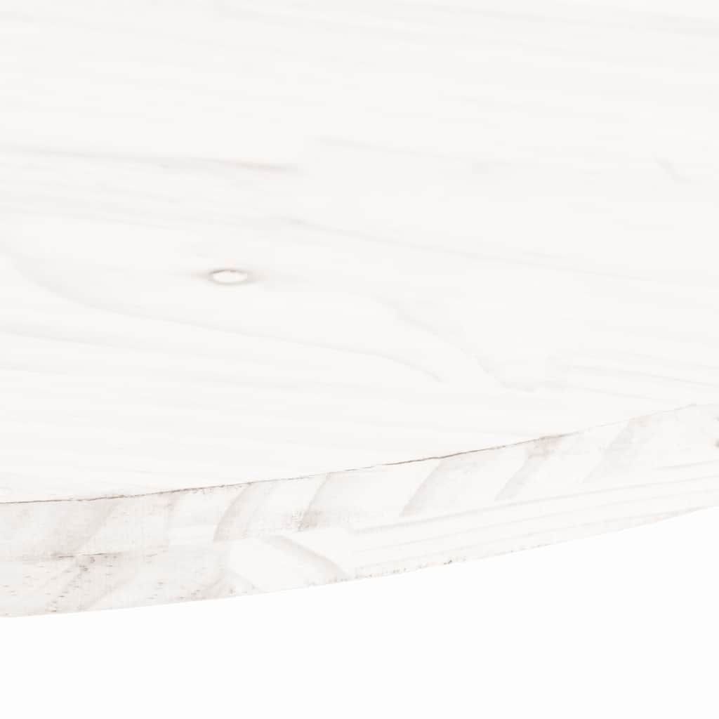 vidaXL Blat stołu, biały, 110x55x2,5 cm, lite drewno sosnowe, owalny