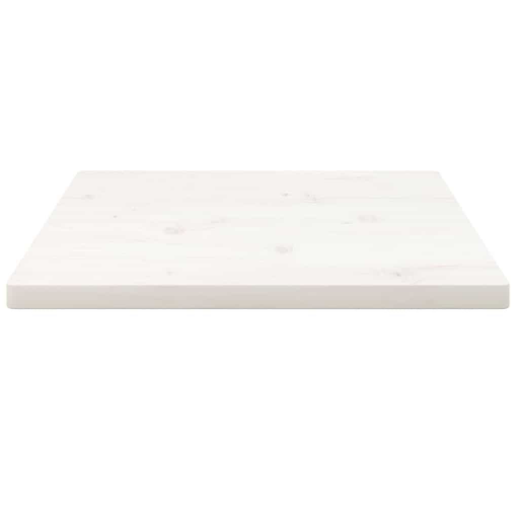 vidaXL Blat stołu, biały, 50x50x2,5cm, lite drewno sosnowe, kwadratowy