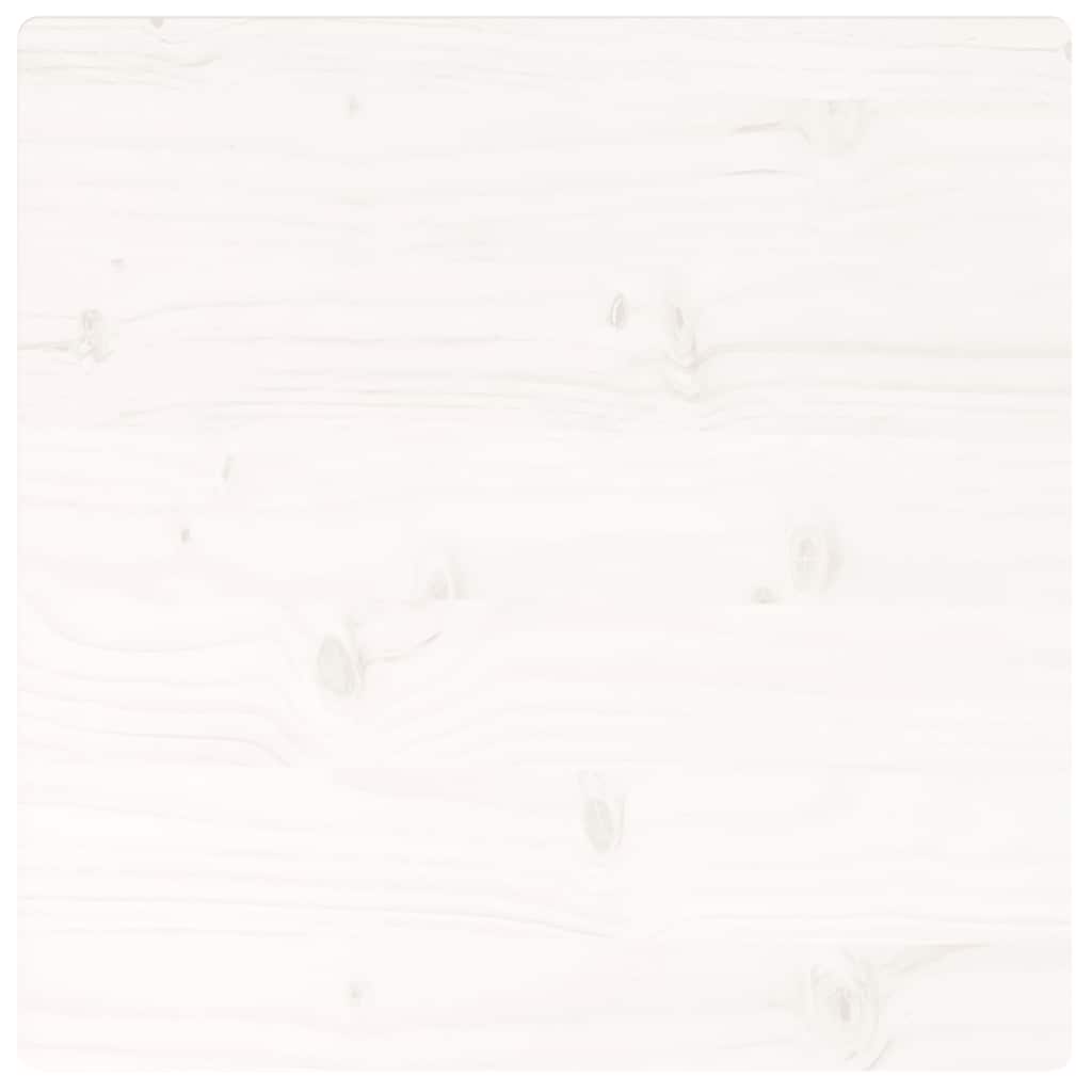 vidaXL Blat stołu, biały, 50x50x2,5cm, lite drewno sosnowe, kwadratowy