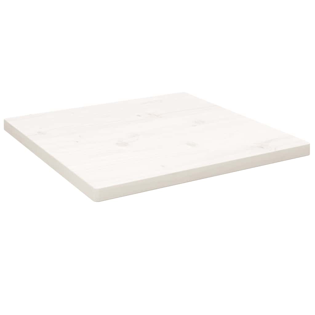vidaXL Blat stołu, biały, 60x60x2,5cm, lite drewno sosnowe, kwadratowy