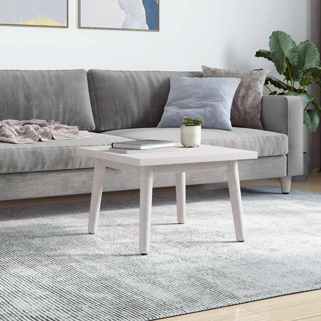vidaXL Blat stołu, biały, 60x60x2,5cm, lite drewno sosnowe, kwadratowy
