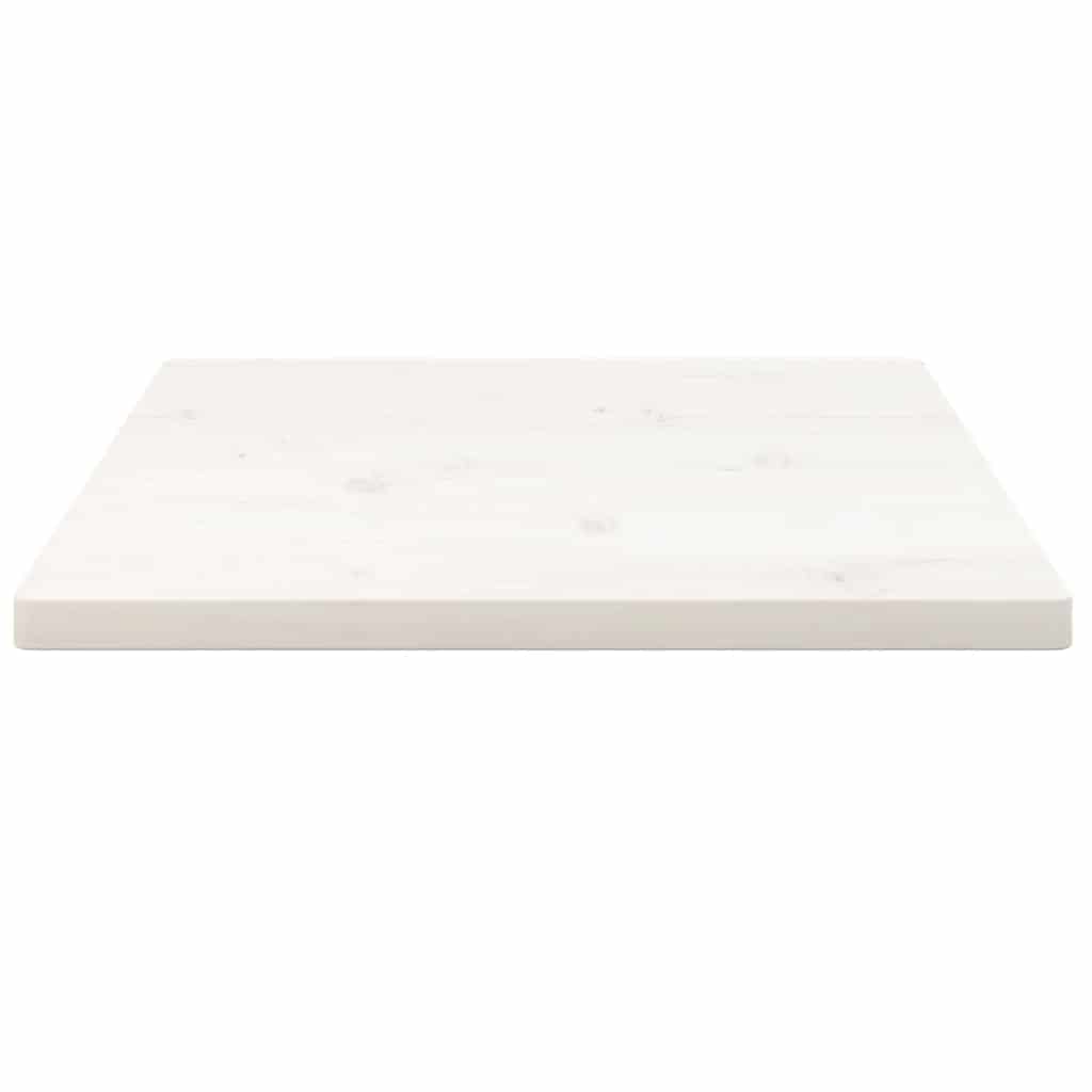 vidaXL Blat stołu, biały, 60x60x2,5cm, lite drewno sosnowe, kwadratowy