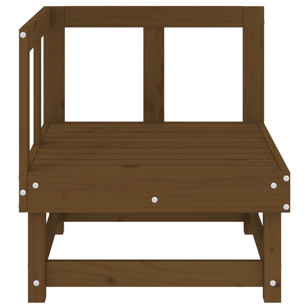 vidaXL Ogrodowa sofa narożna, miodowy brąz, lite drewno sosnowe