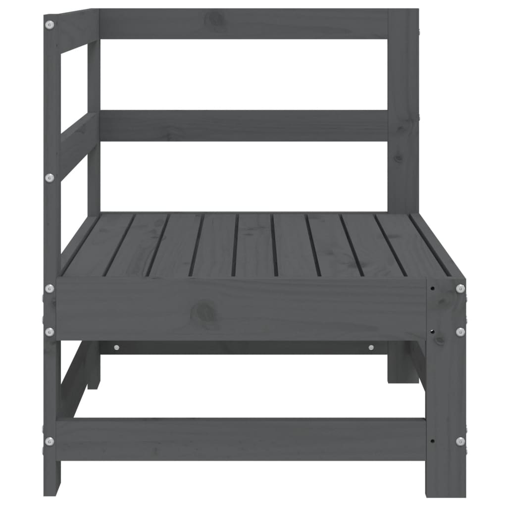 vidaXL Ogrodowa sofa narożna, szara, lite drewno sosnowe