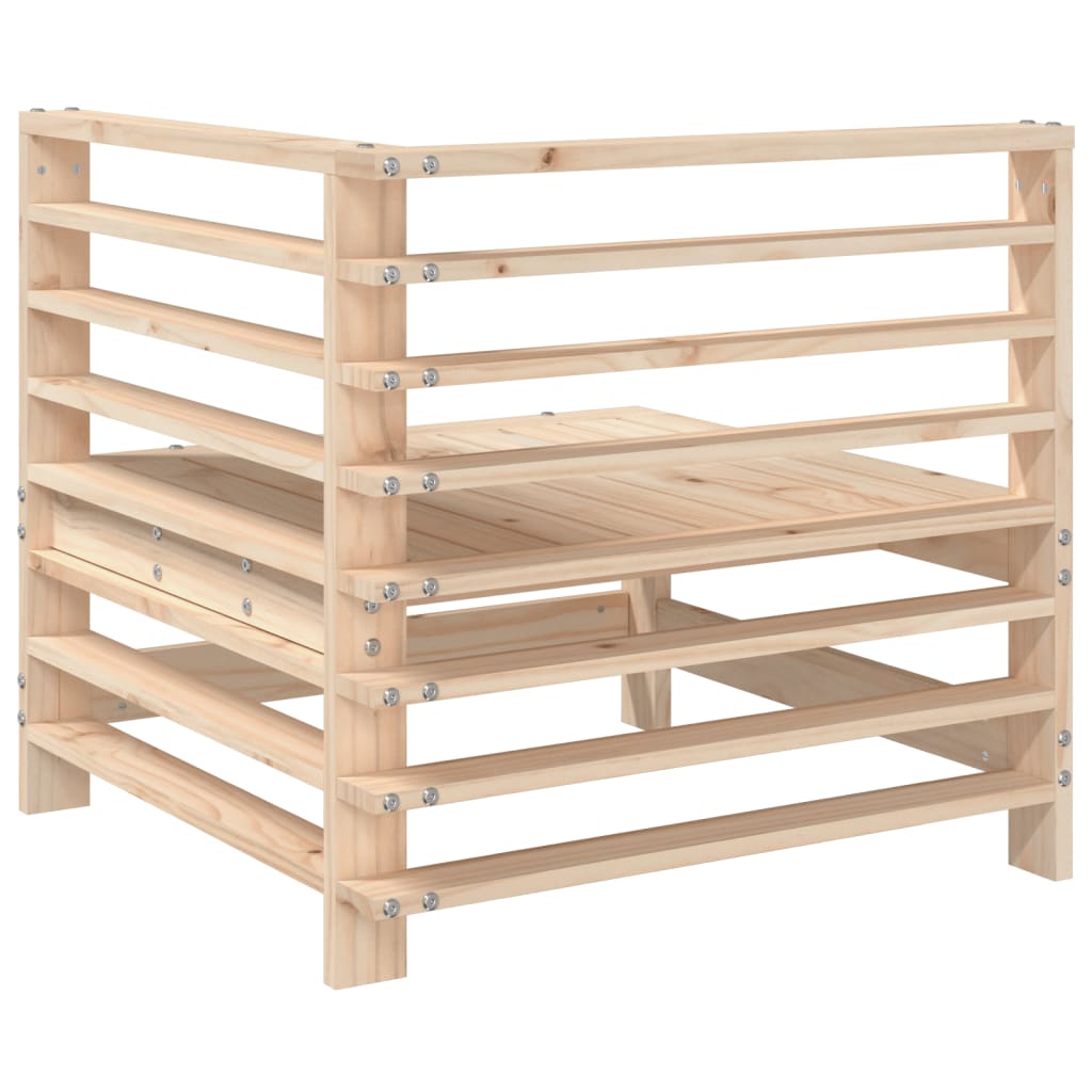 vidaXL Ogrodowa sofa narożna, lite drewno sosnowe