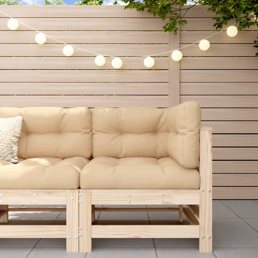 vidaXL Ogrodowa sofa narożna, lite drewno sosnowe