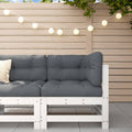 vidaXL Ogrodowa sofa narożna, biała, lite drewno sosnowe