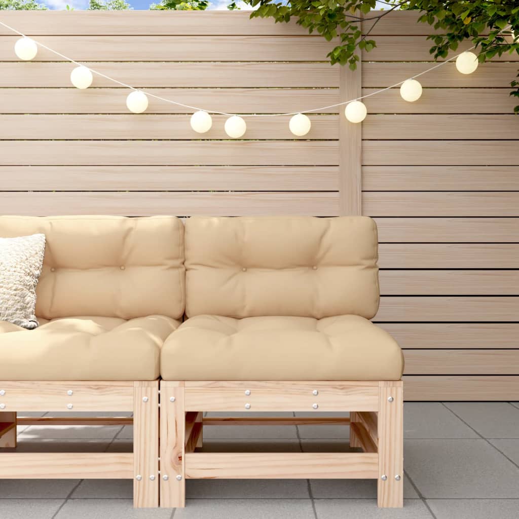 vidaXL Ogrodowa sofa środkowa, lite drewno sosnowe