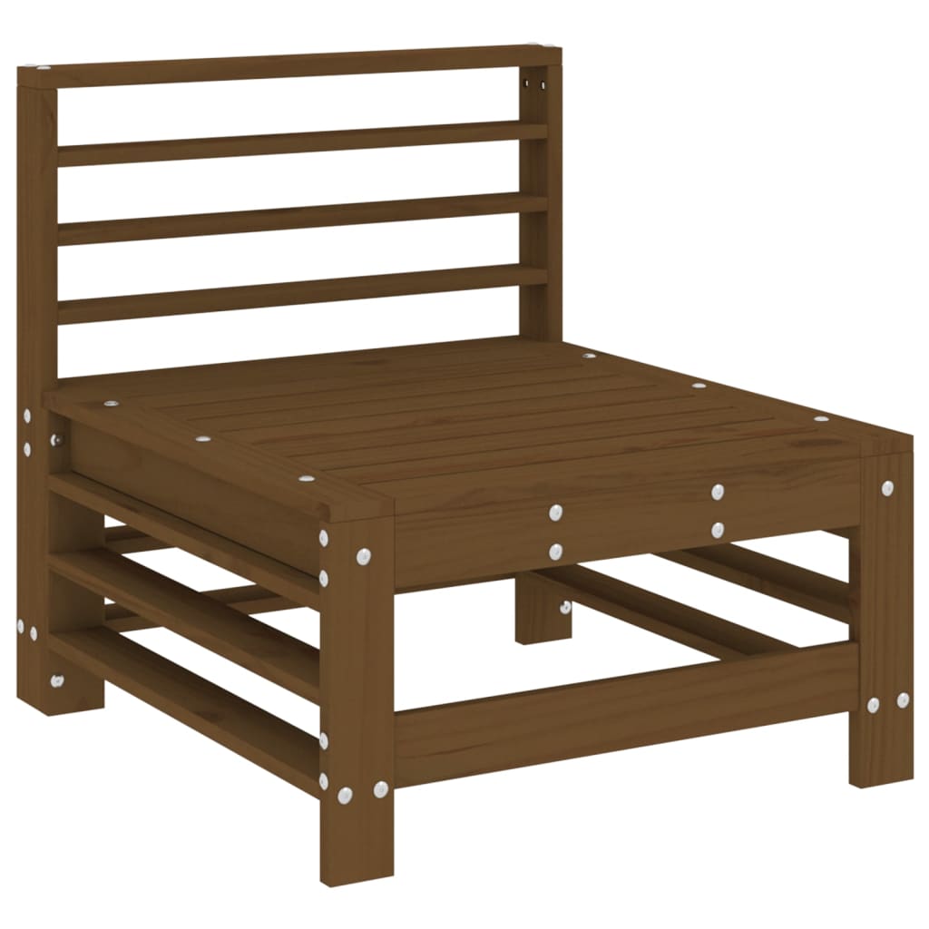 vidaXL Ogrodowa sofa środkowa, miodowy brąz, lite drewno sosnowe