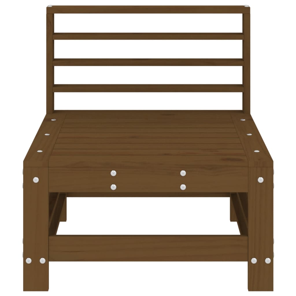 vidaXL Ogrodowa sofa środkowa, miodowy brąz, lite drewno sosnowe