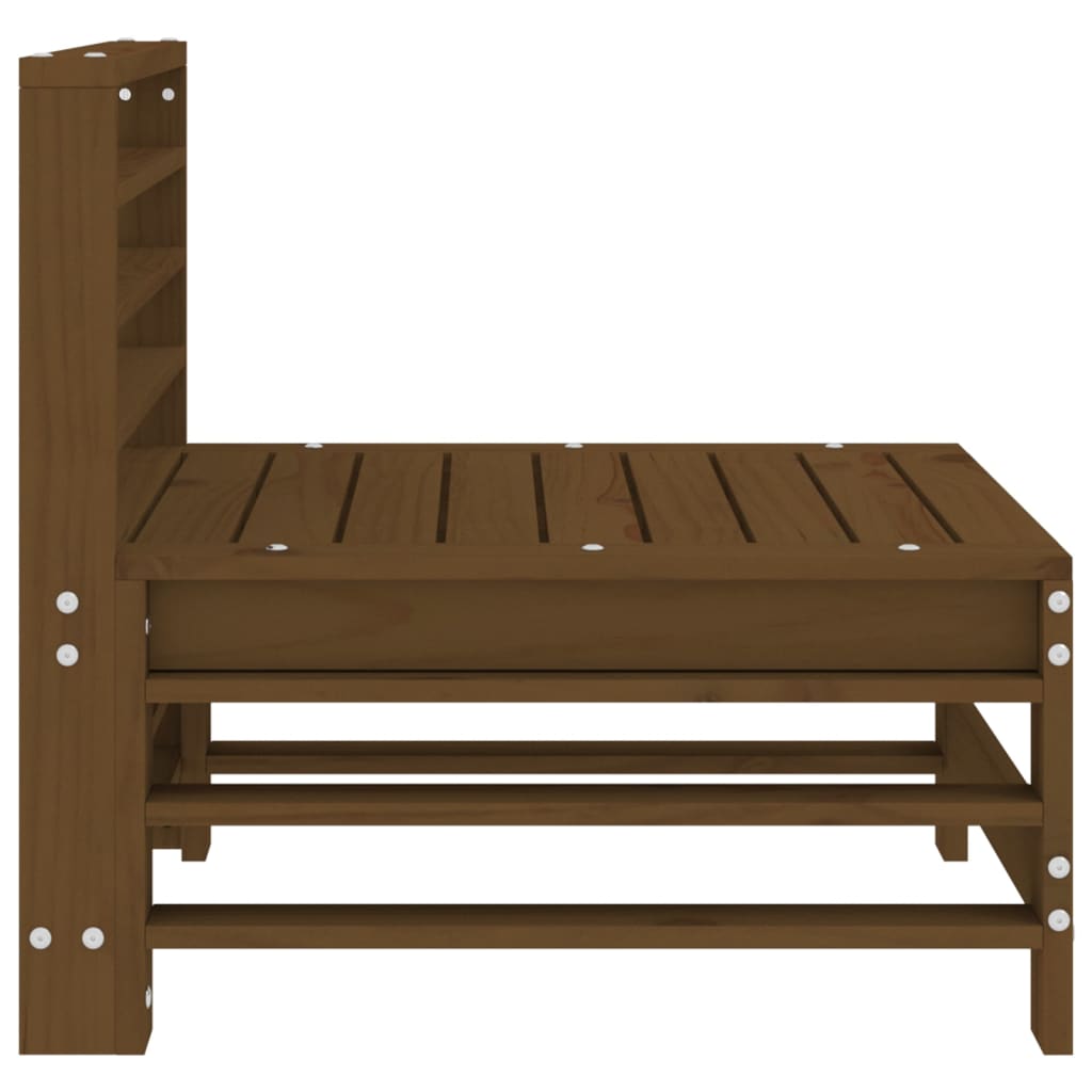 vidaXL Ogrodowa sofa środkowa, miodowy brąz, lite drewno sosnowe