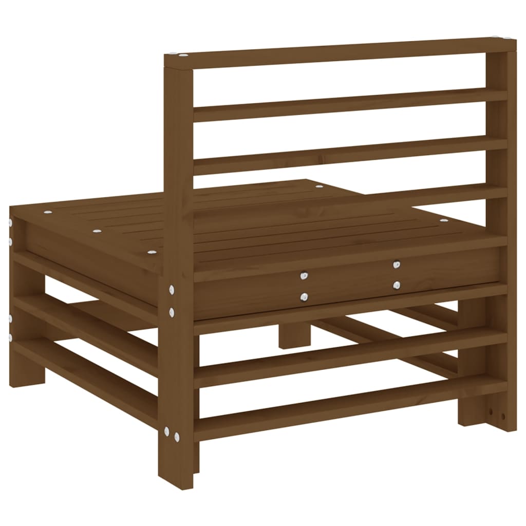 vidaXL Ogrodowa sofa środkowa, miodowy brąz, lite drewno sosnowe
