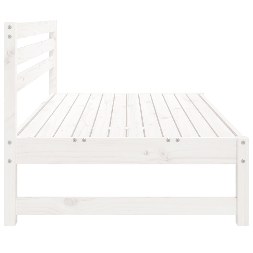 vidaXL Sofa środkowa do ogrodu, biała, 120x80 cm, lite drewno sosnowe