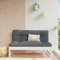 vidaXL Sofa środkowa do ogrodu, biała, 120x80 cm, lite drewno sosnowe