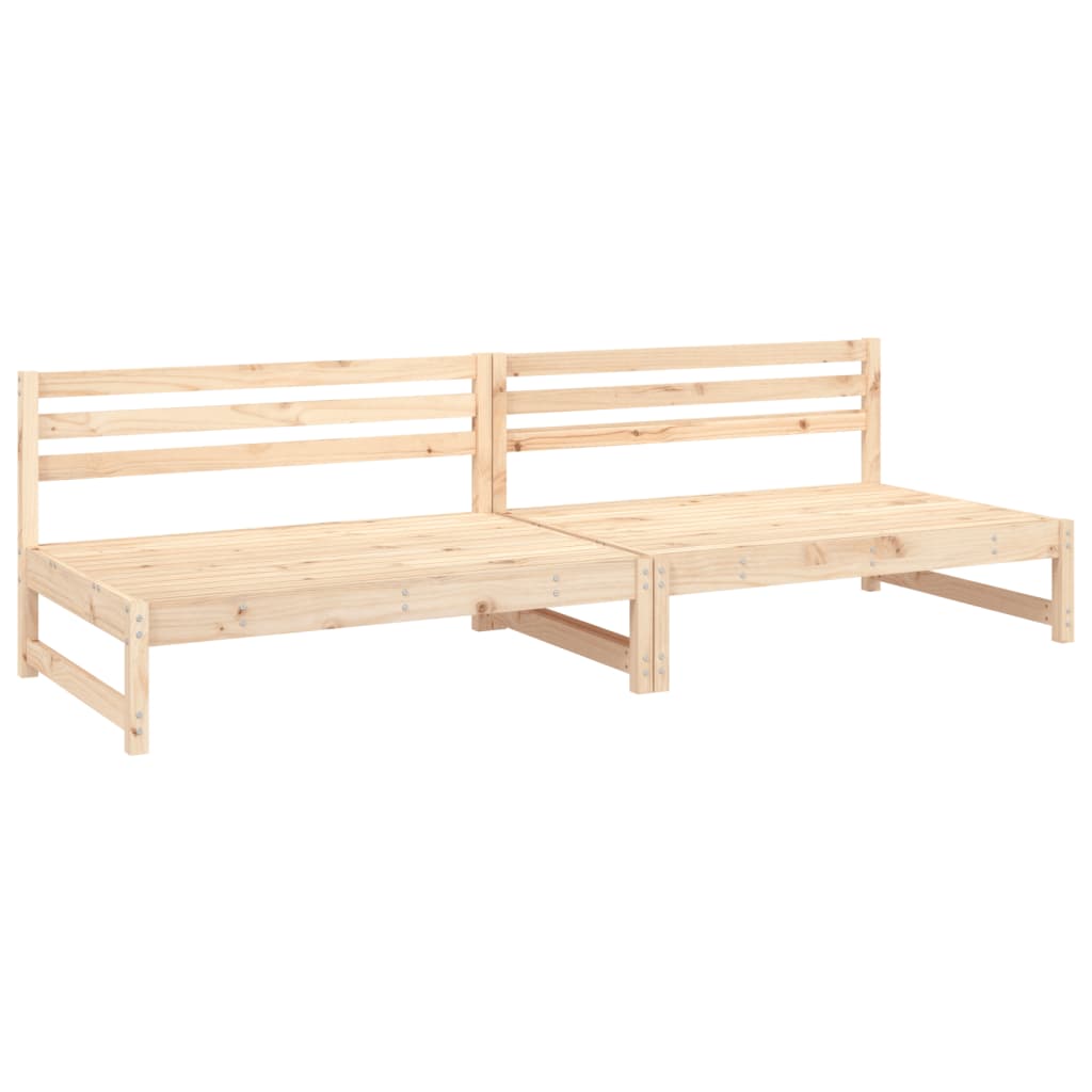 vidaXL Sofy środkowe do ogrodu, 2 szt., 120x80 cm, lite drewno sosnowe