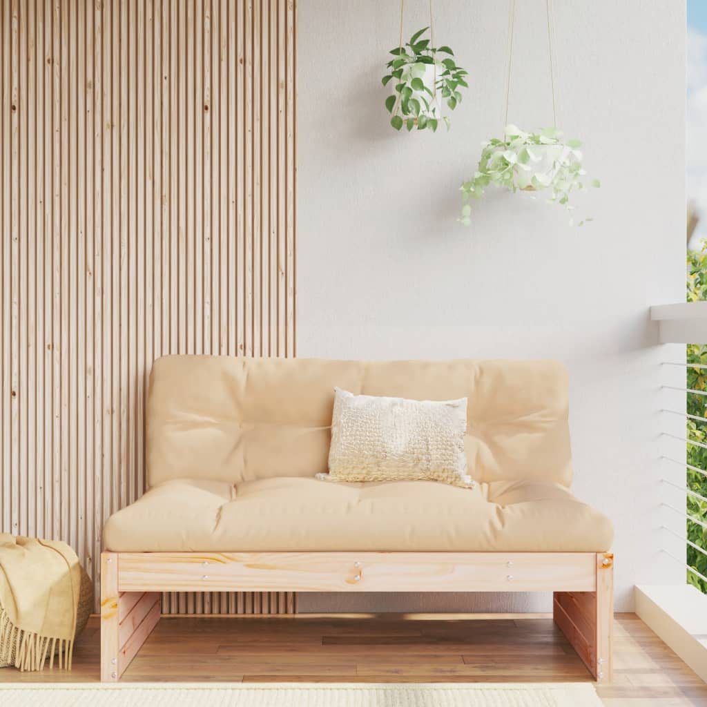 vidaXL Sofa środkowa do ogrodu, 120x80 cm, lite drewno sosnowe