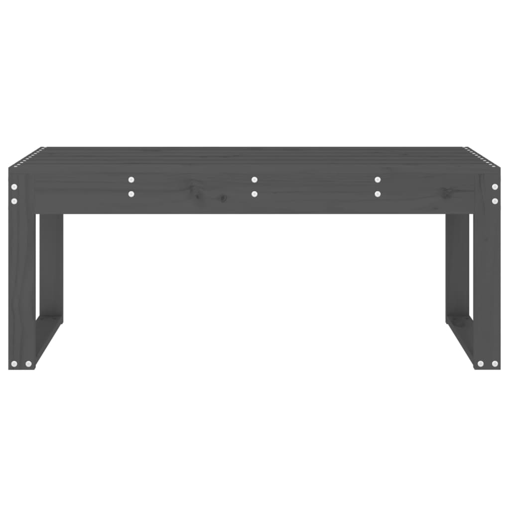 vidaXL Ławka ogrodowa, szara, 110x38x45 cm, lite drewno sosnowe