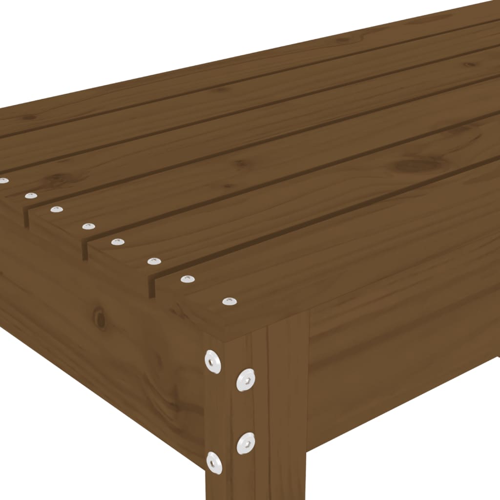 vidaXL Ławka ogrodowa, miodowy brąz, 110x38x45 cm, lite drewno sosnowe