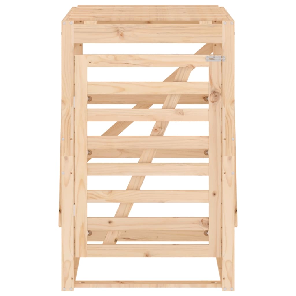 vidaXL Obudowa kosza na śmieci, 84x90x128,5 cm lite drewno sosnowe