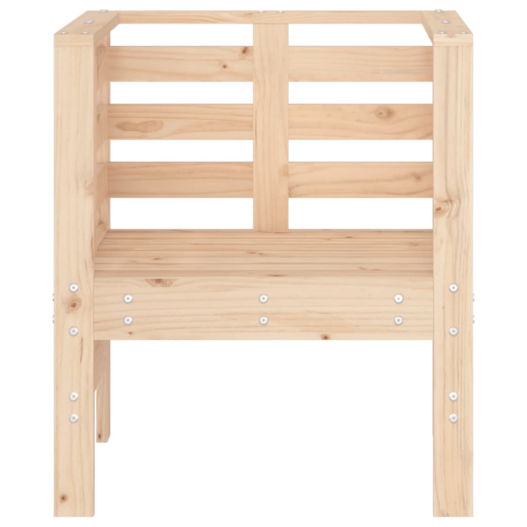 vidaXL Krzesła ogrodowe, 2 szt., 61,5x53x71 cm, lite drewno sosnowe