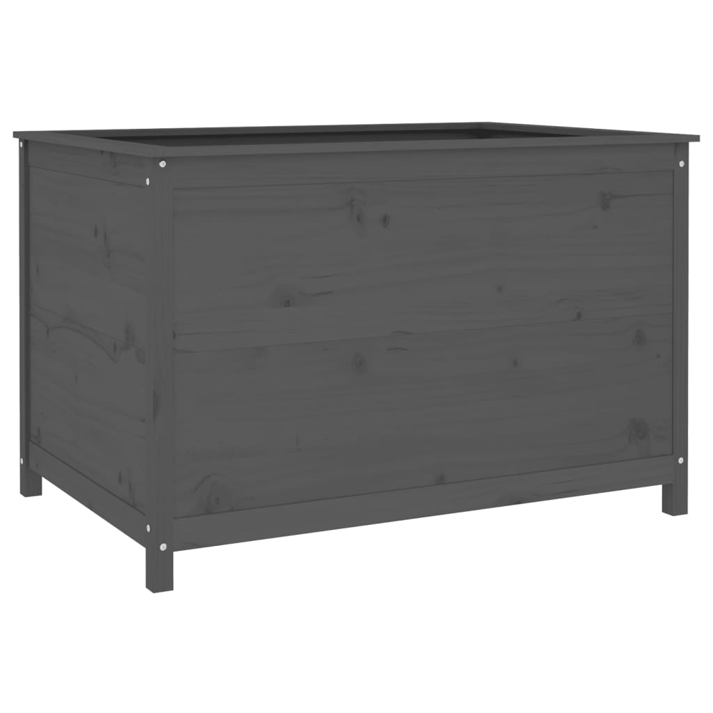 vidaXL Podwyższona donica ogrodowa, szara, 119,5x82,5x78 cm, sosna