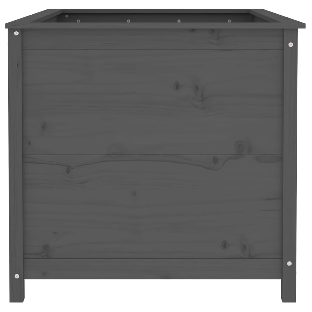 vidaXL Podwyższona donica ogrodowa, szara, 119,5x82,5x78 cm, sosna