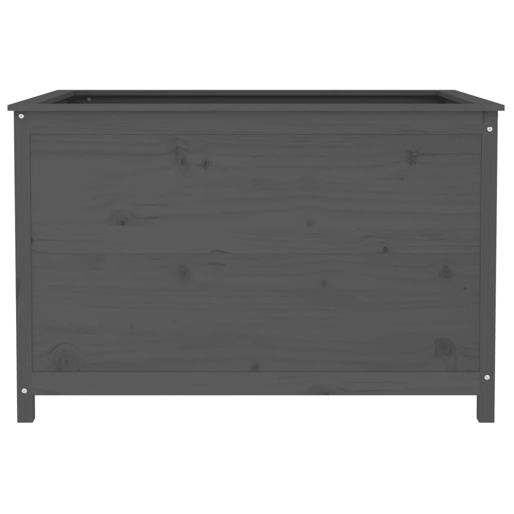vidaXL Podwyższona donica ogrodowa, szara, 119,5x82,5x78 cm, sosna