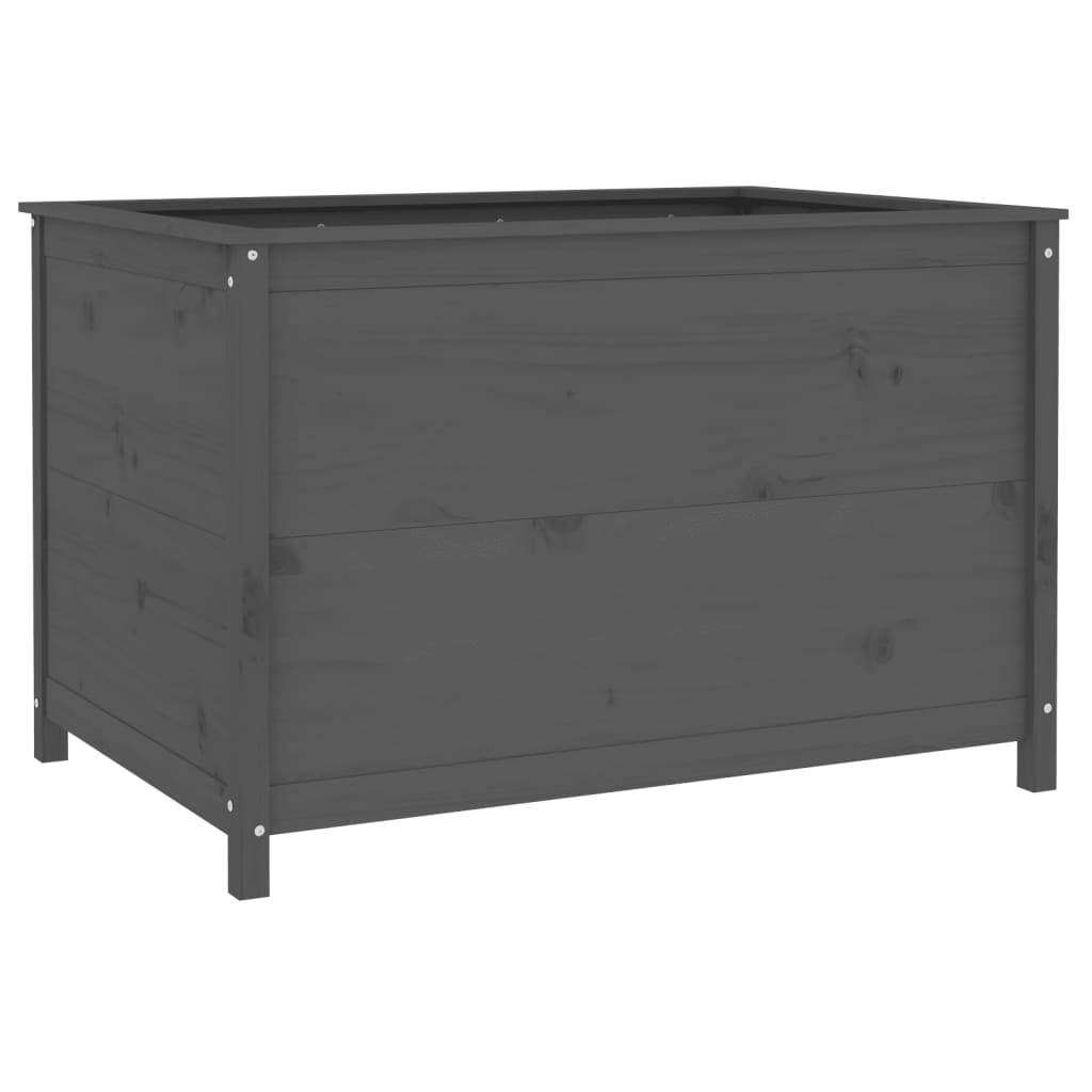 vidaXL Podwyższona donica ogrodowa, szara, 119,5x82,5x78 cm, sosna