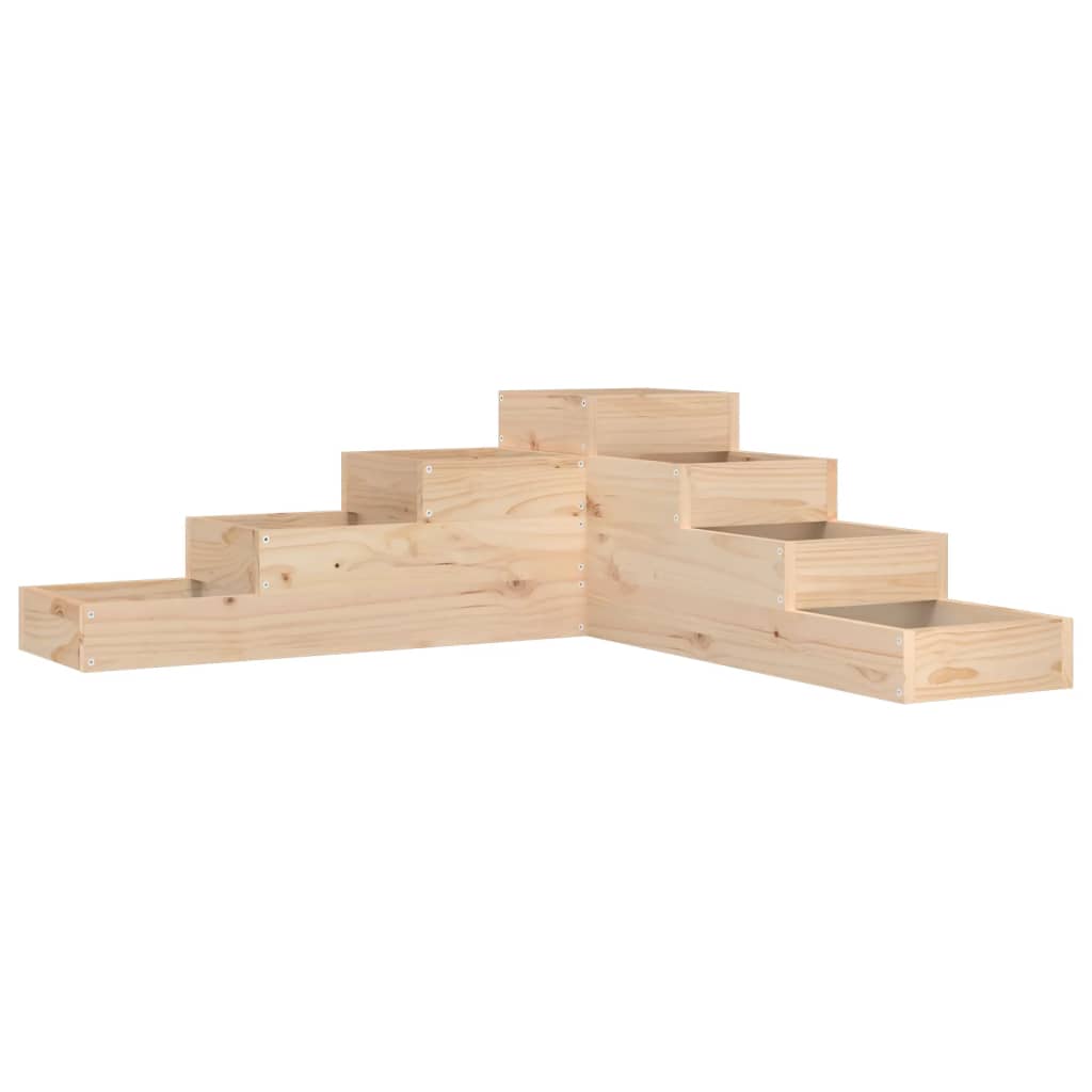vidaXL Donica ogrodowa 4-poziomowa 106x104,5x36 cm Drewno lite sosnowe